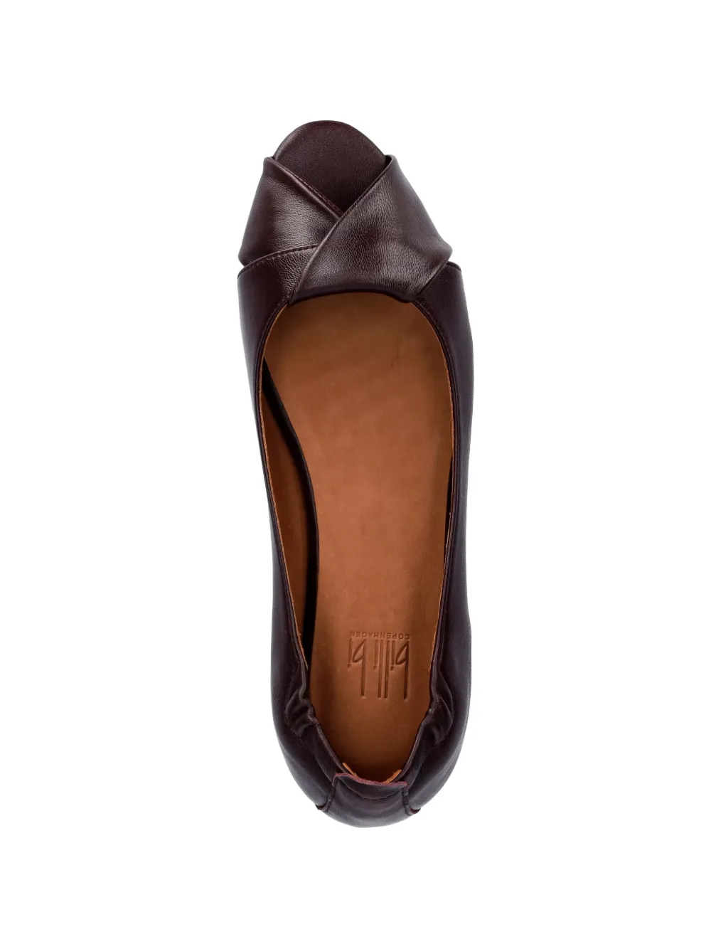 BILLI BI twist-detail peep-toe ballet flats Bruin