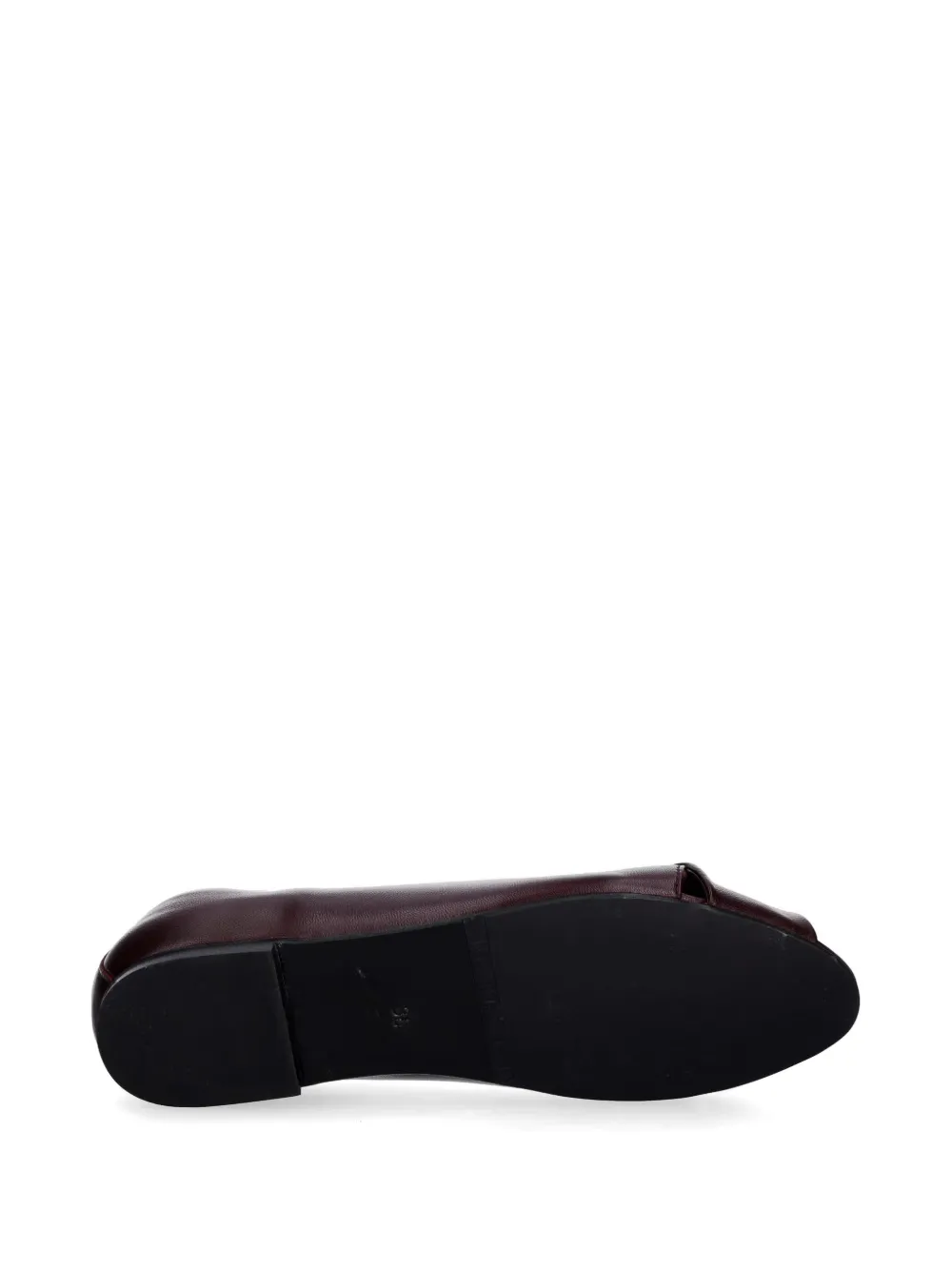 BILLI BI twist-detail peep-toe ballet flats Bruin