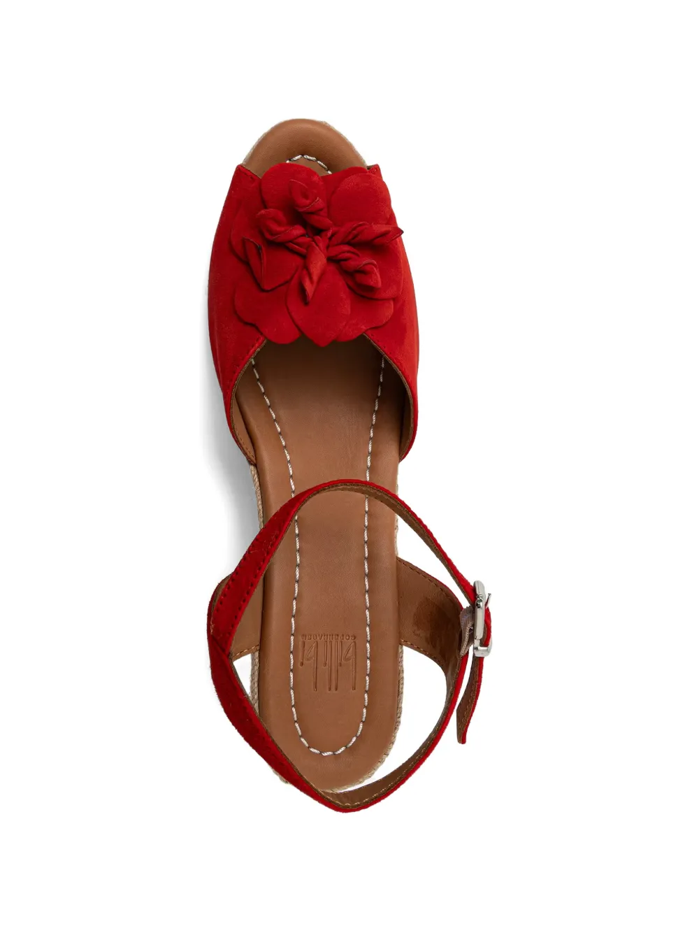 BILLI BI floral-detail wedge sandals Rood