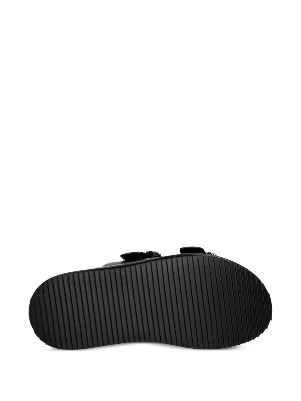 Buffalo Noa Ari Glam crystal-buckle platform slides Zwart
