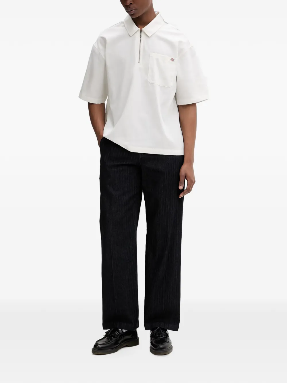 DICKIES Selvedge jeans met visgraatpatroon Blauw