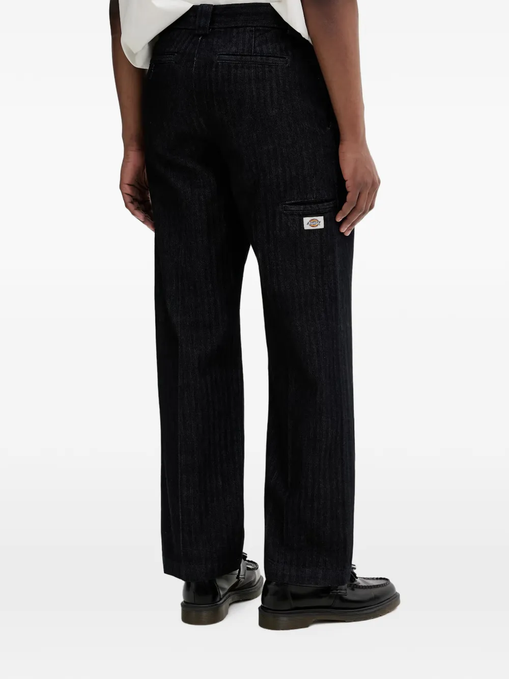 DICKIES Selvedge jeans met visgraatpatroon Blauw