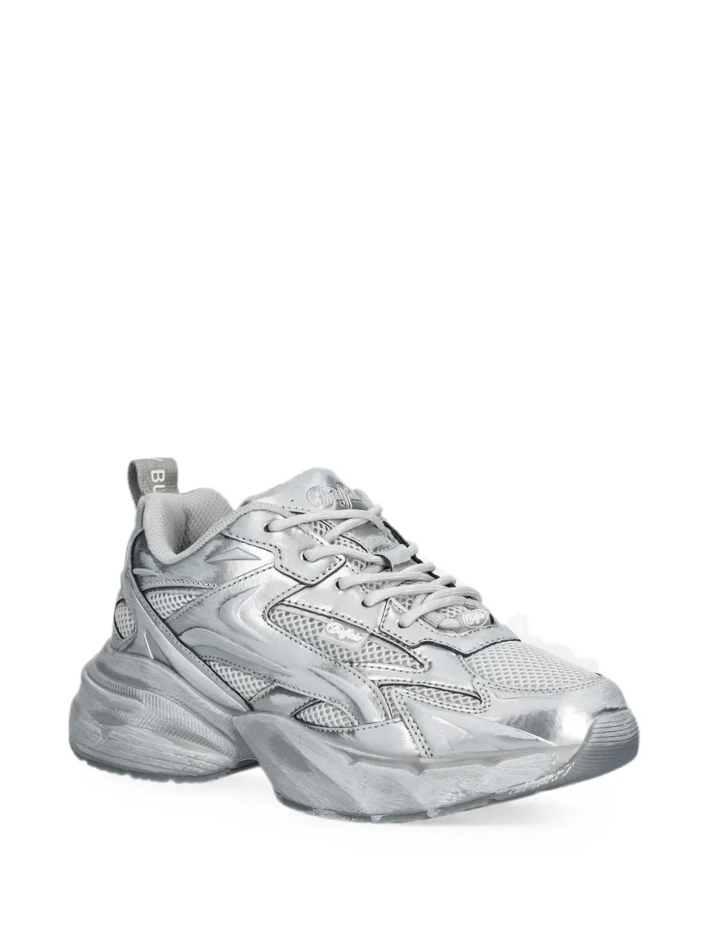 Buffalo Gianna One sneakers met metallic-effect en vlakken Zilver