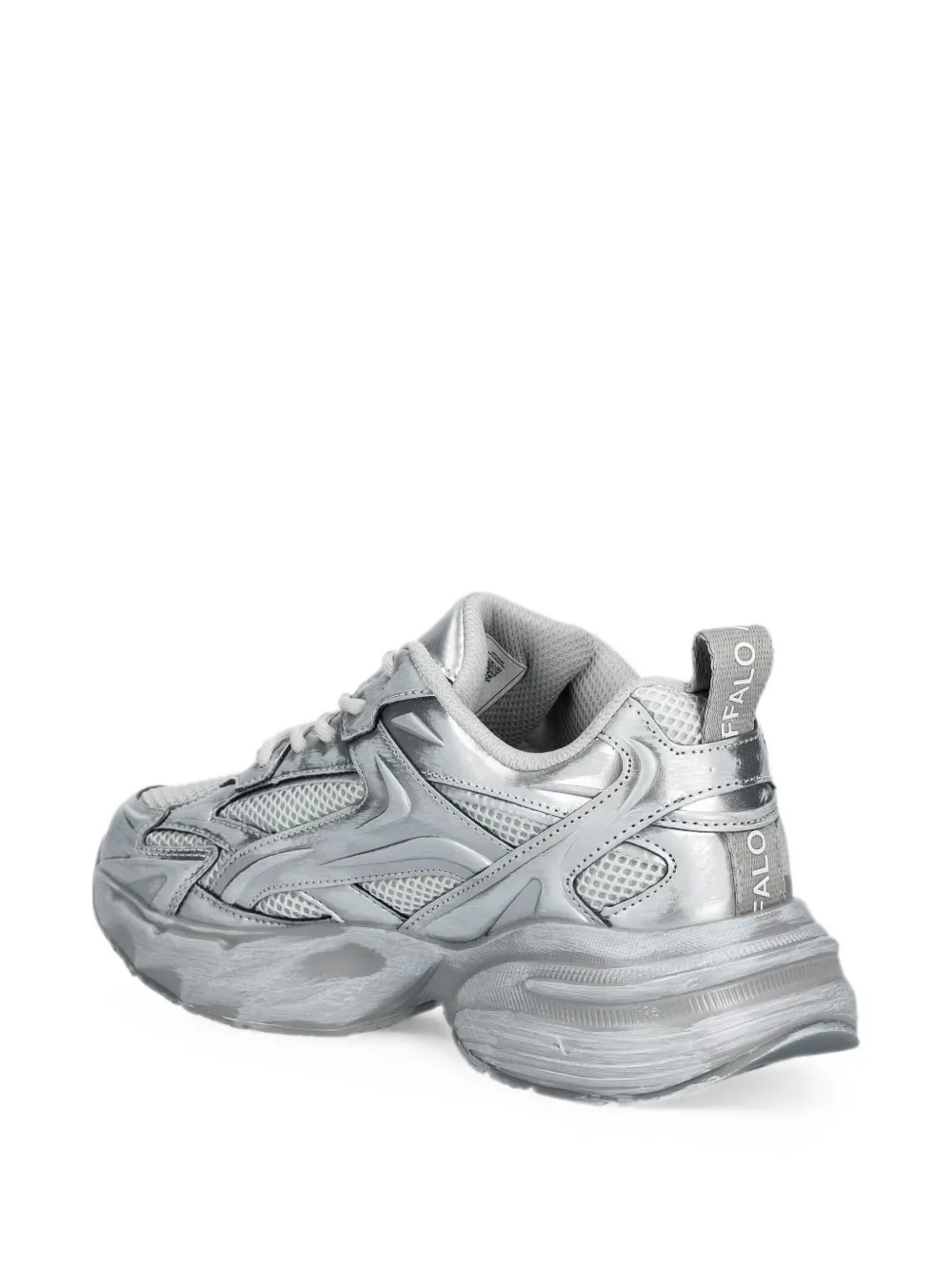 Buffalo Gianna One sneakers met metallic-effect en vlakken Zilver