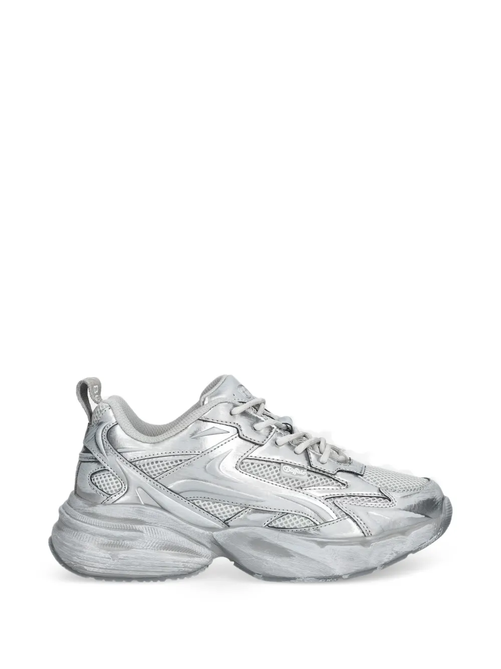 Buffalo Gianna One sneakers met metallic-effect en vlakken Zilver