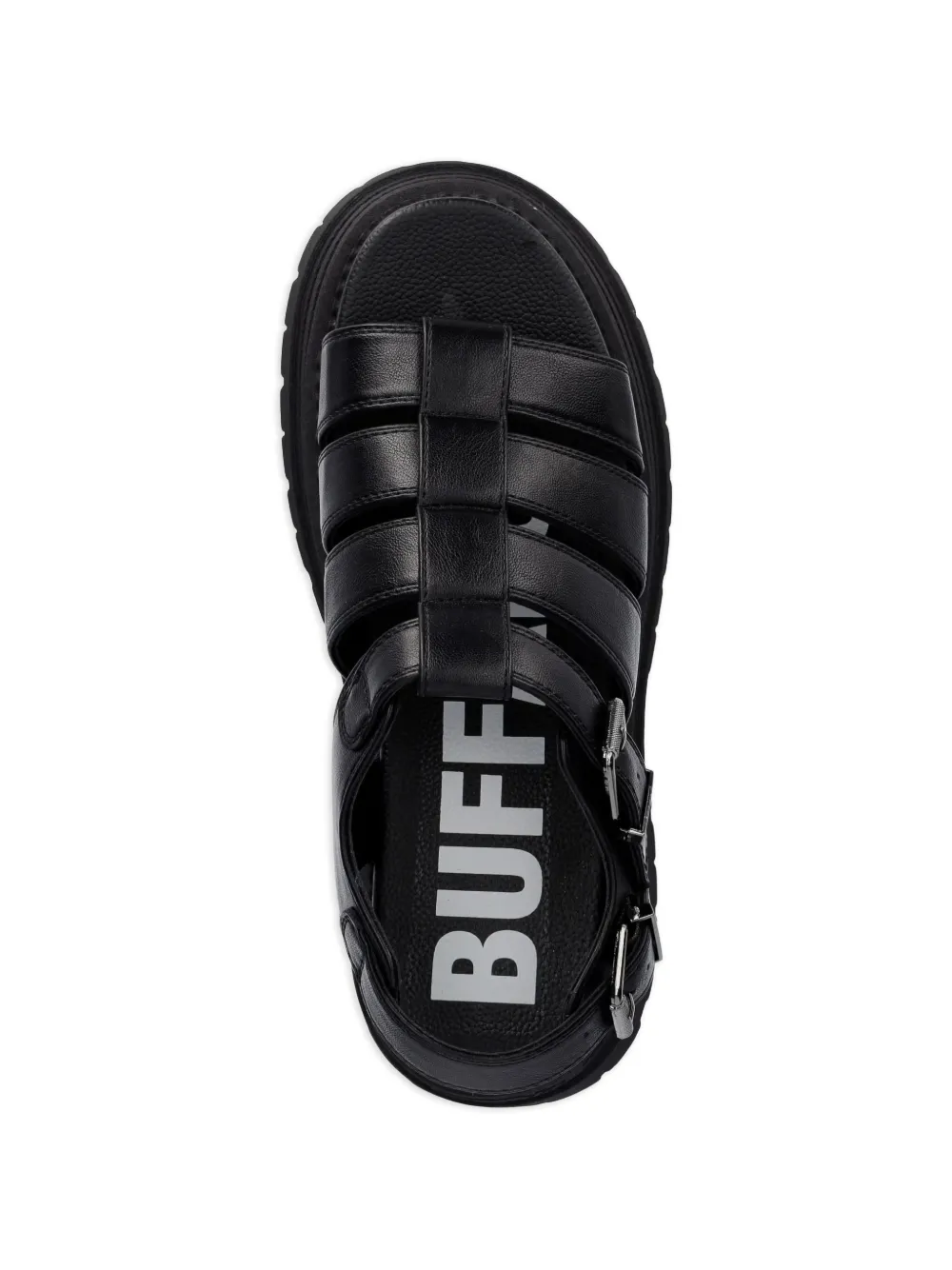 Buffalo Lennox Fisher sandalen met plateauzool Zwart