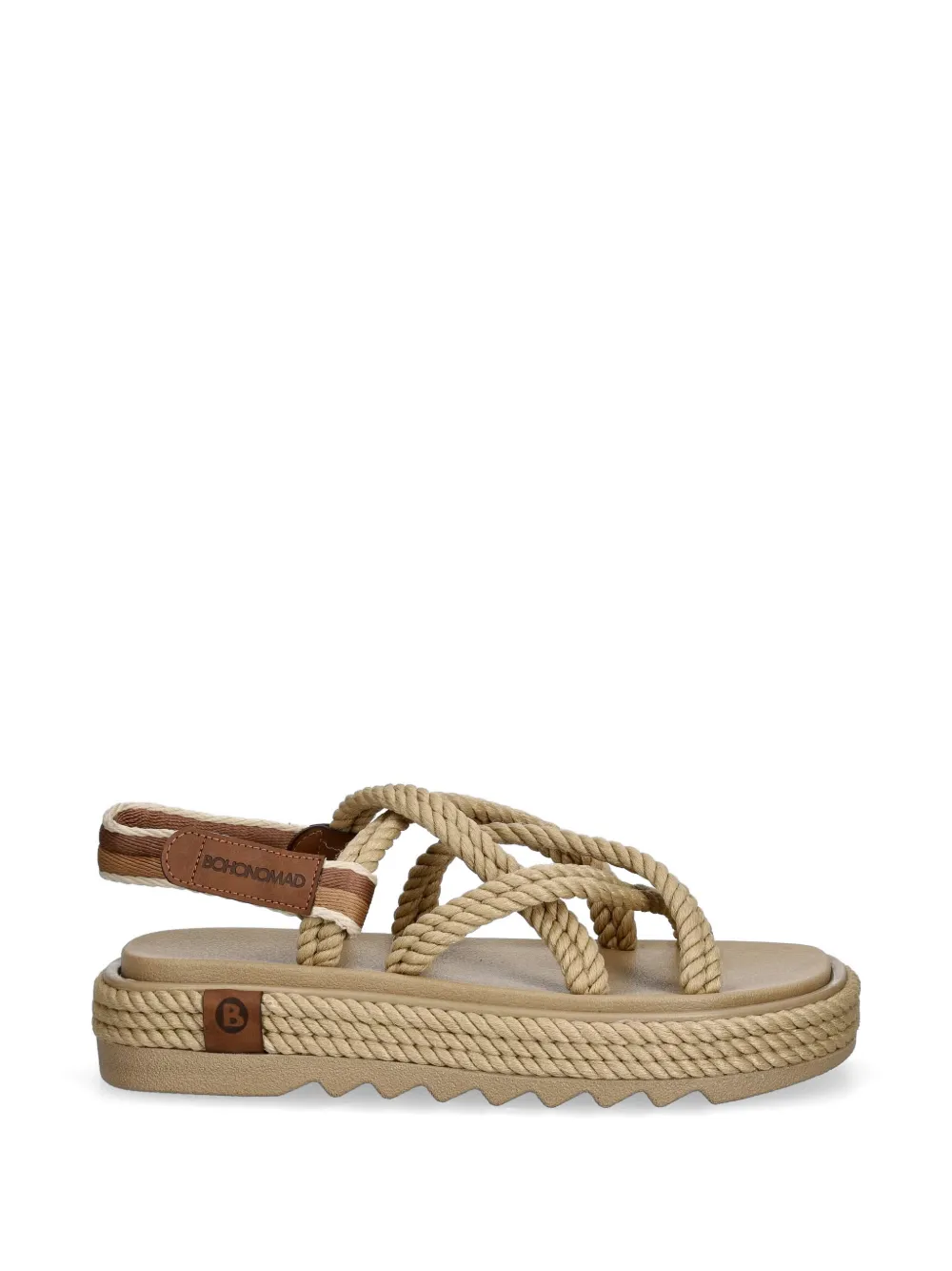 BOHONOMAD rope-detail platform espadrilles