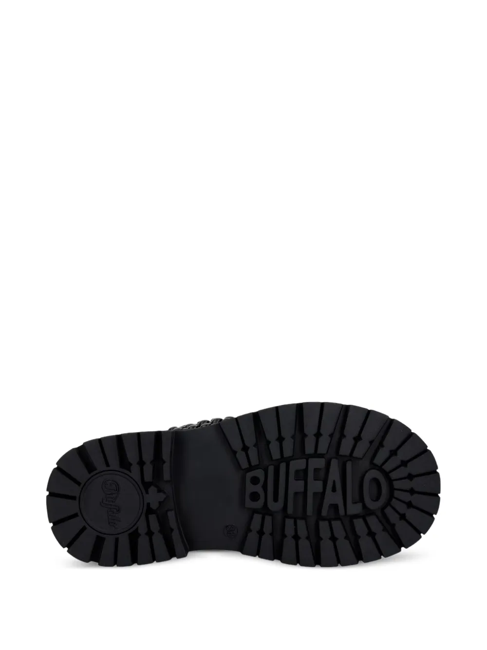 Buffalo Lennox Cross braided crossover-strap sandals Zwart