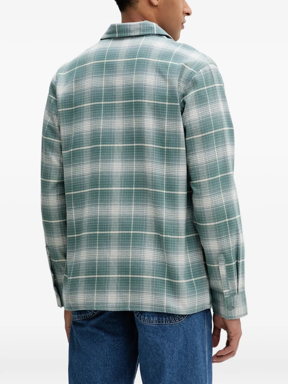 DICKIES Geruit overhemd met opgestikte zak Blauw