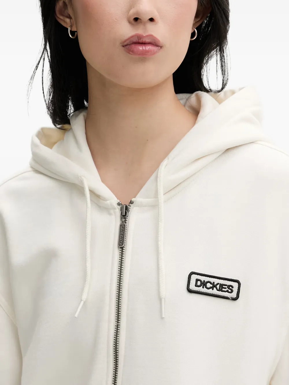 DICKIES Deshler hoodie met logo-patch en rits Beige