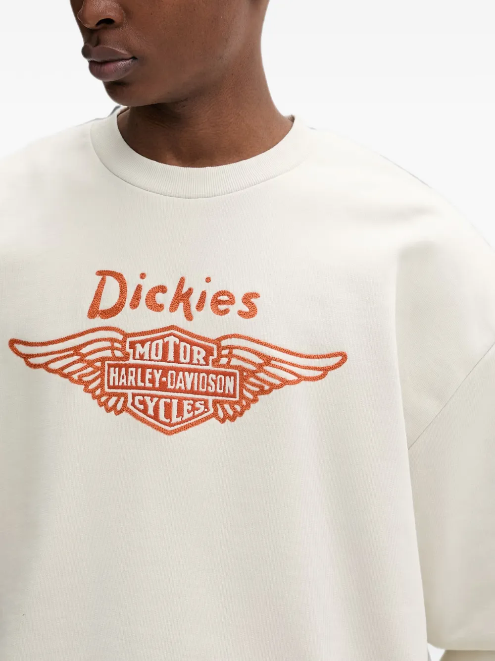 DICKIES x Harley-Davidson sweater met borduurwerk en ronde hals Beige