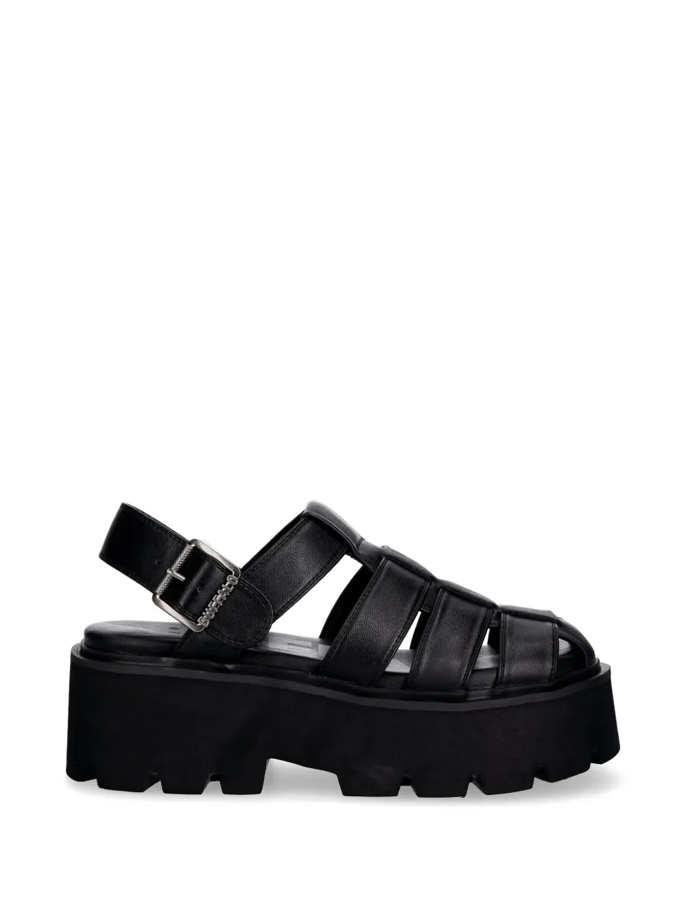 Buffalo Brake Plateau-Sandalen - Schwarz