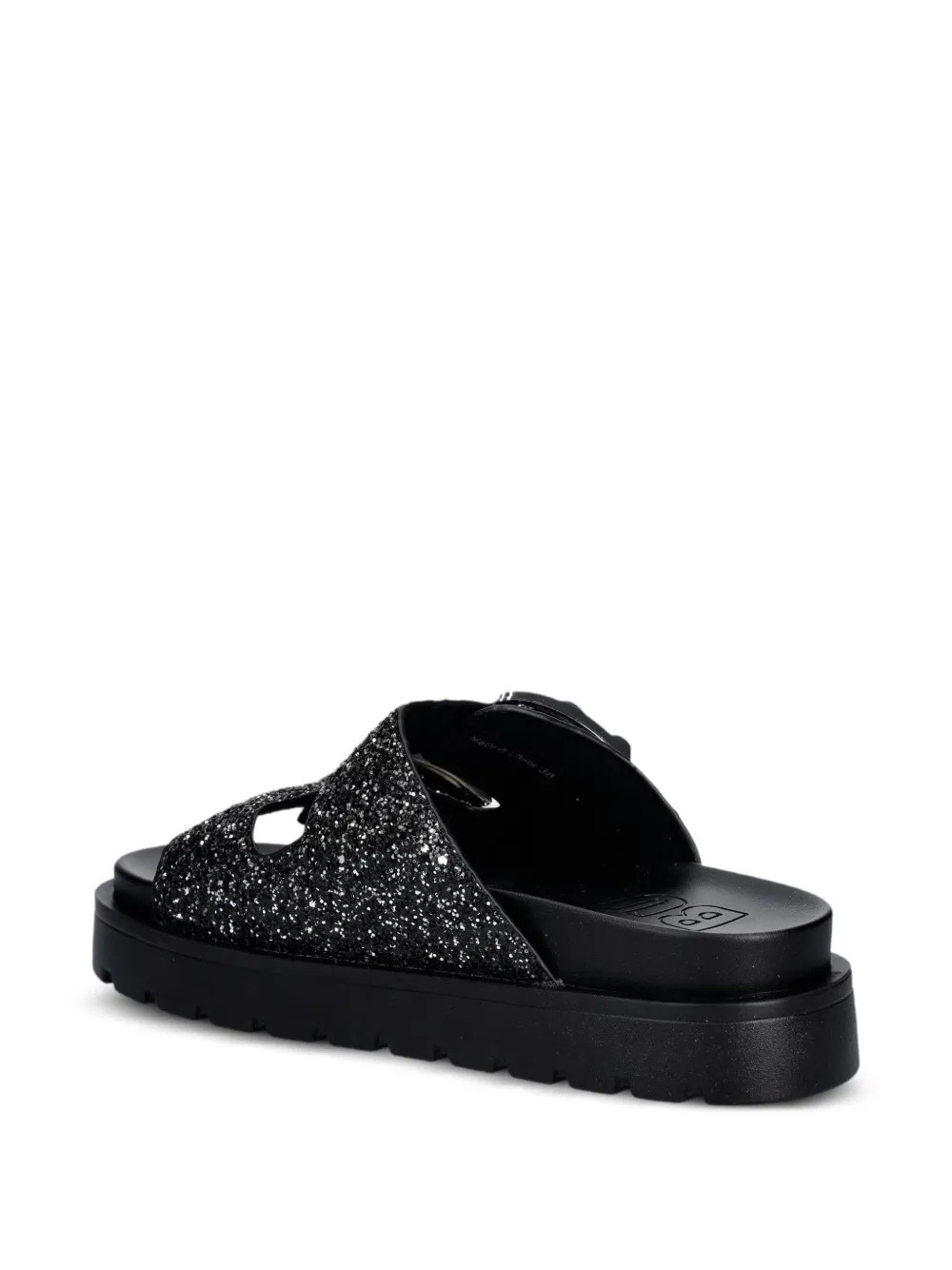Buffalo Raya Ari Glam glitter-embellished sandals Zwart