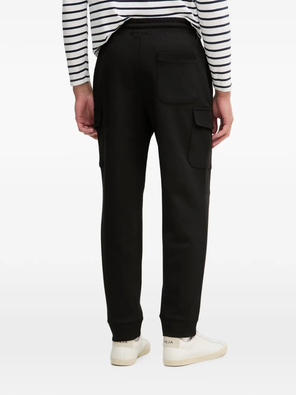 Blauer Trainingsbroek met logopatch Zwart