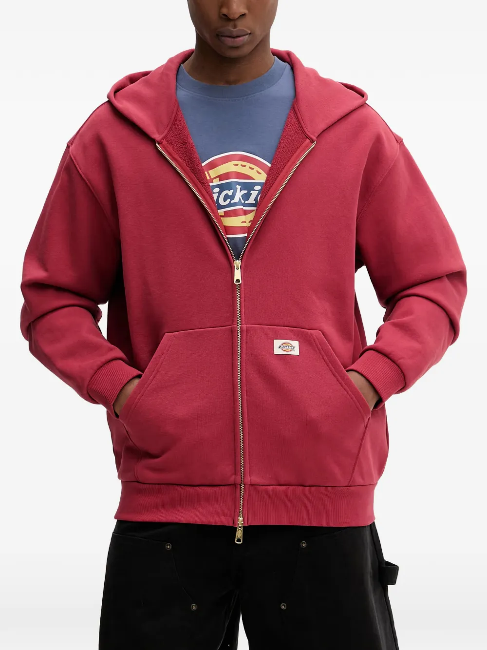 DICKIES Fostoria zip-up hoodie - Rot