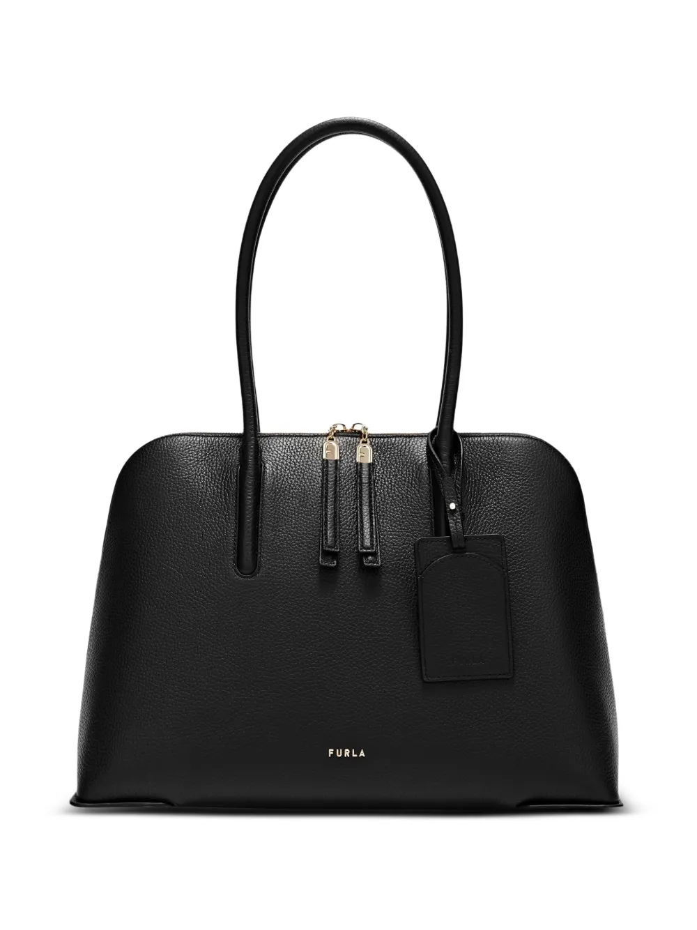Furla L Atmosfera Dome leather shoulder bag - Nero
