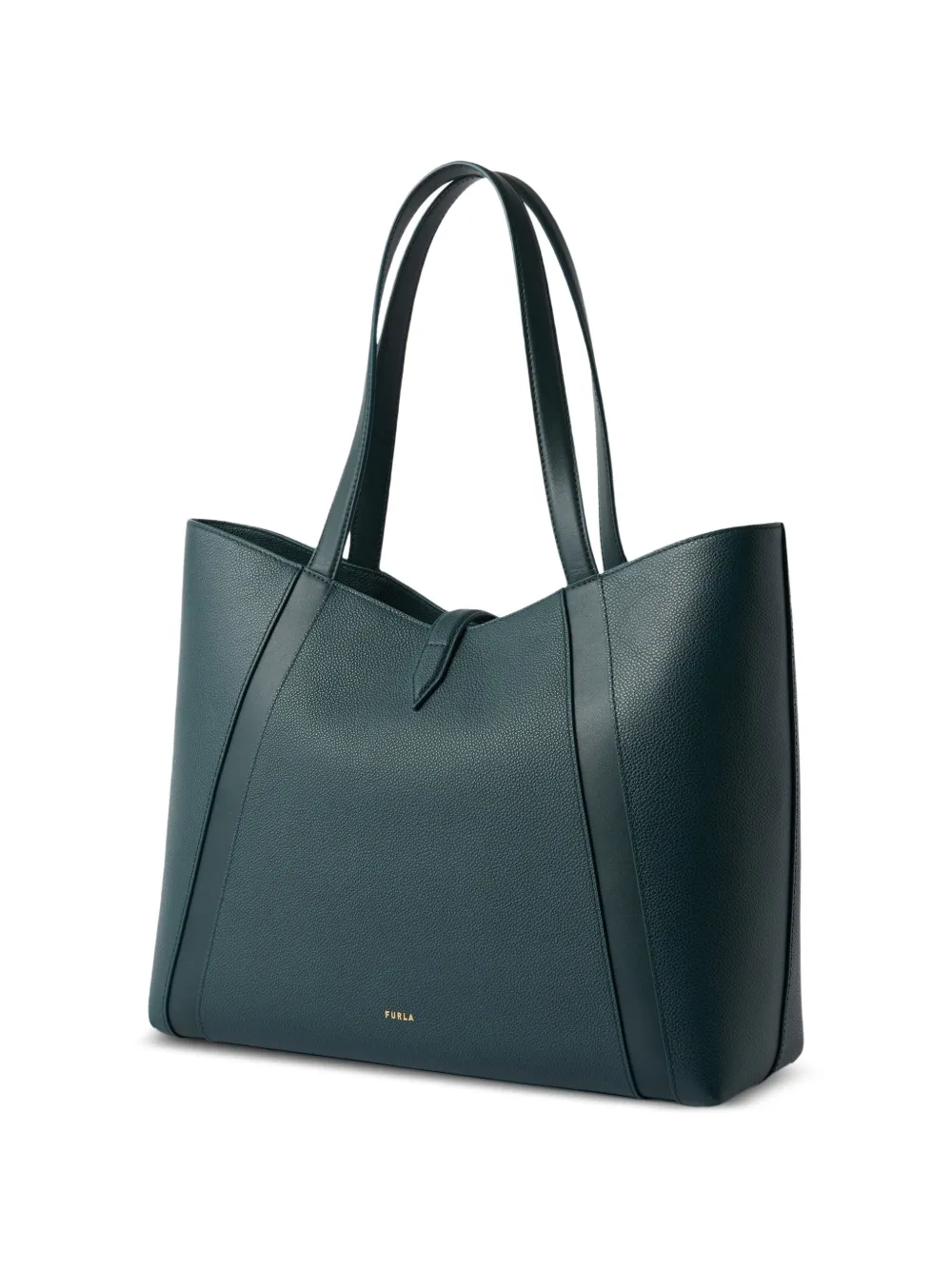 Furla Goccia grote leren shopper Groen