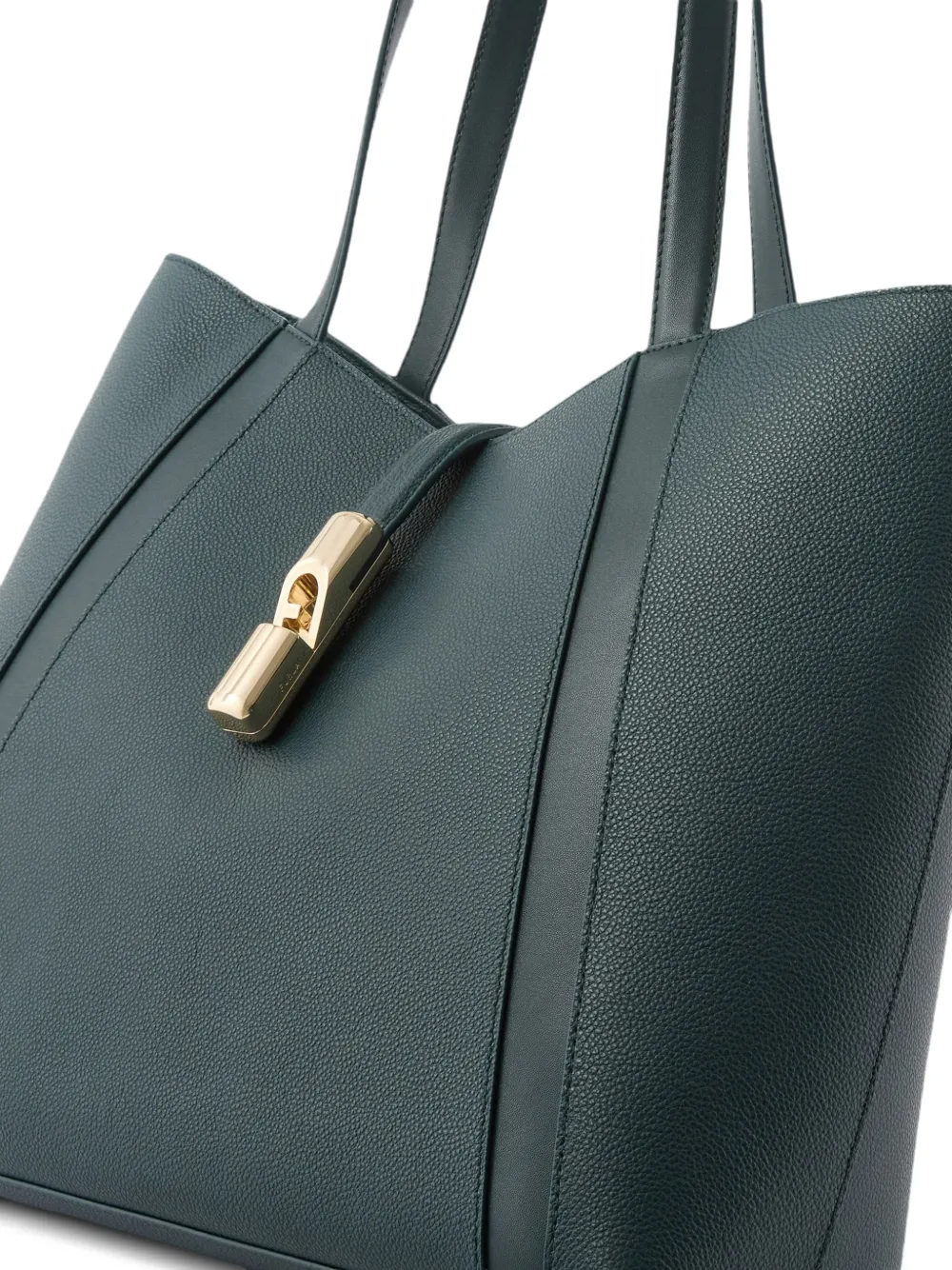 Furla Goccia grote leren shopper Groen