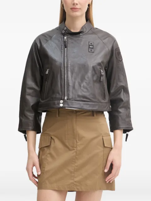Blauer Lorette cropped leather jacket