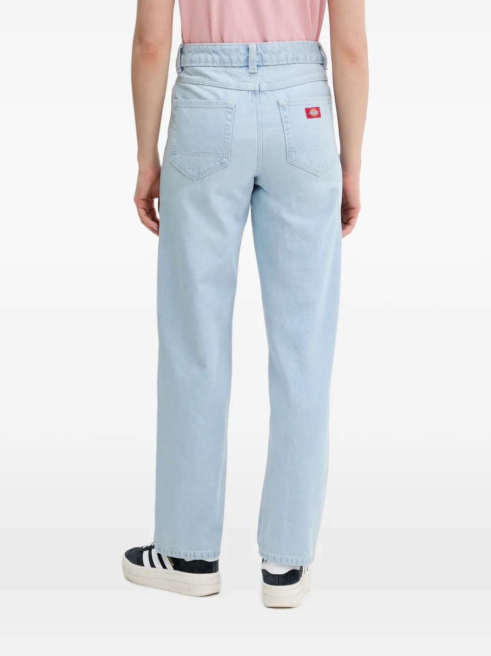 DICKIES 948 straight jeans met logopatch Blauw