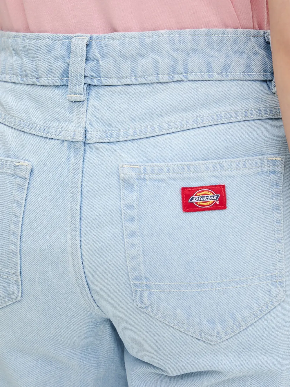 DICKIES 948 straight jeans met logopatch Blauw