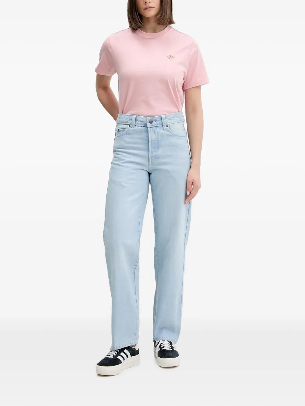 DICKIES 948 straight jeans met logopatch Blauw