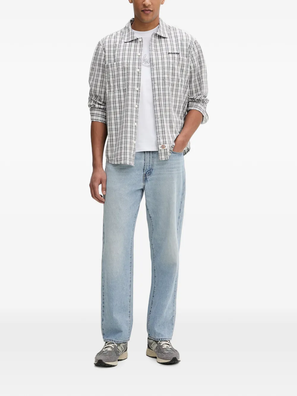 DICKIES Wellsville overhemd met geborduurd logo Wit