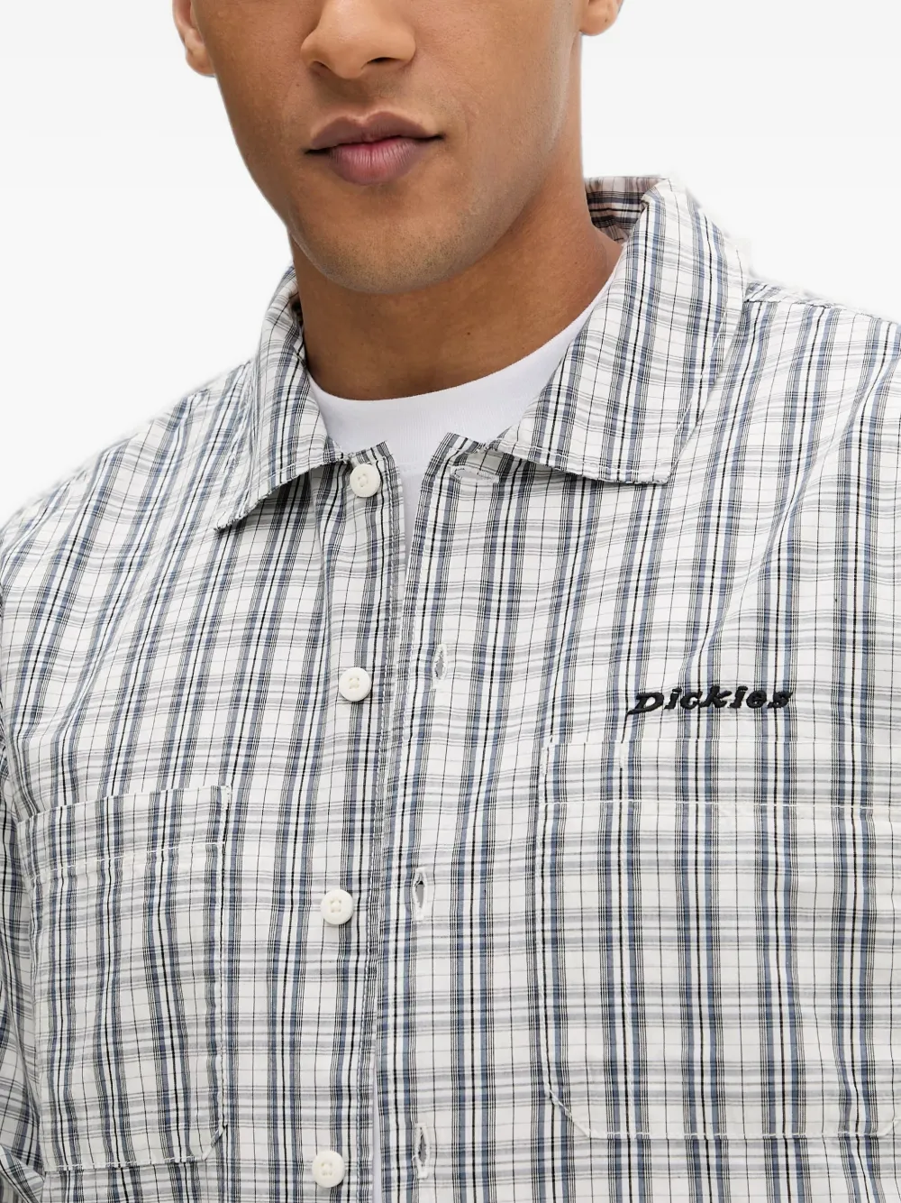 DICKIES Wellsville overhemd met geborduurd logo Wit