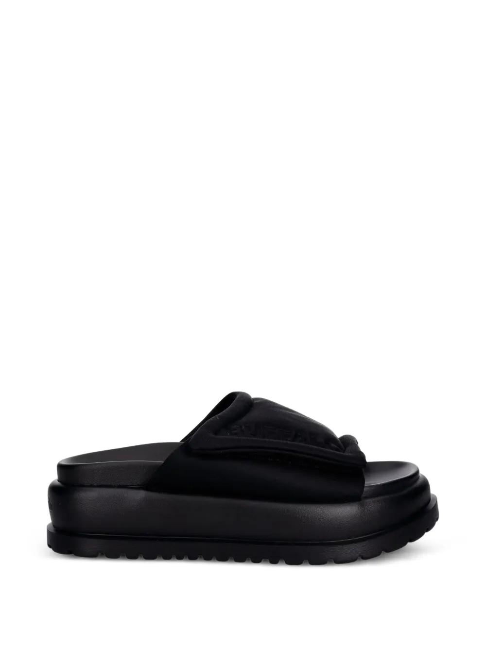 Buffalo Palma logo-embossed platform sandals Zwart