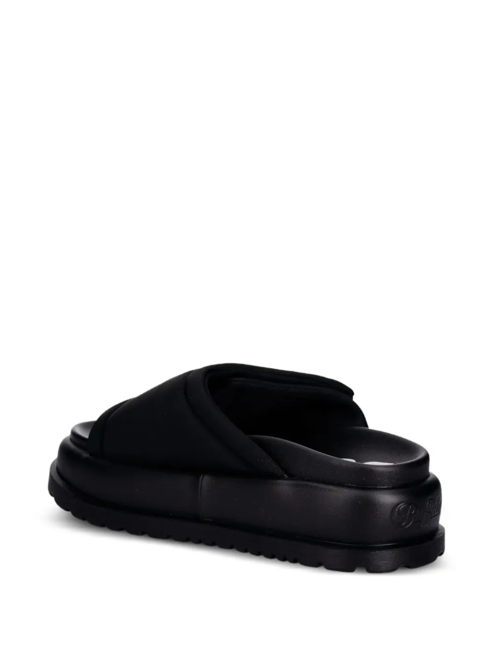 Buffalo Palma logo-embossed platform sandals Zwart