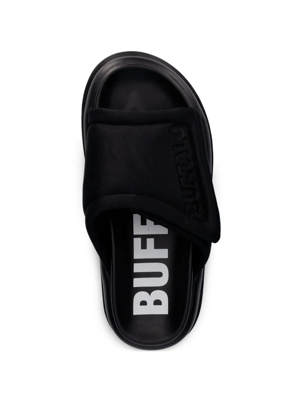 Buffalo Palma logo-embossed platform sandals Zwart