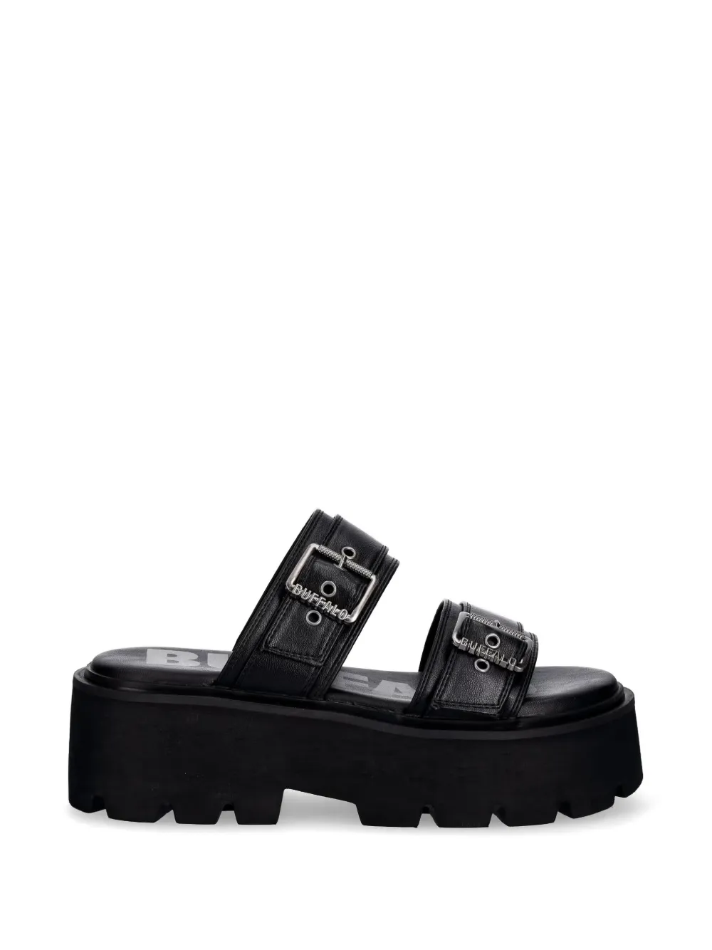 Buffalo Brake Two Strap Buckle-fastening Platform Sandals In Multi