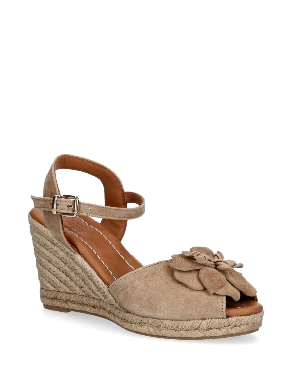 BILLI BI floral-applique wedge espadrilles Beige