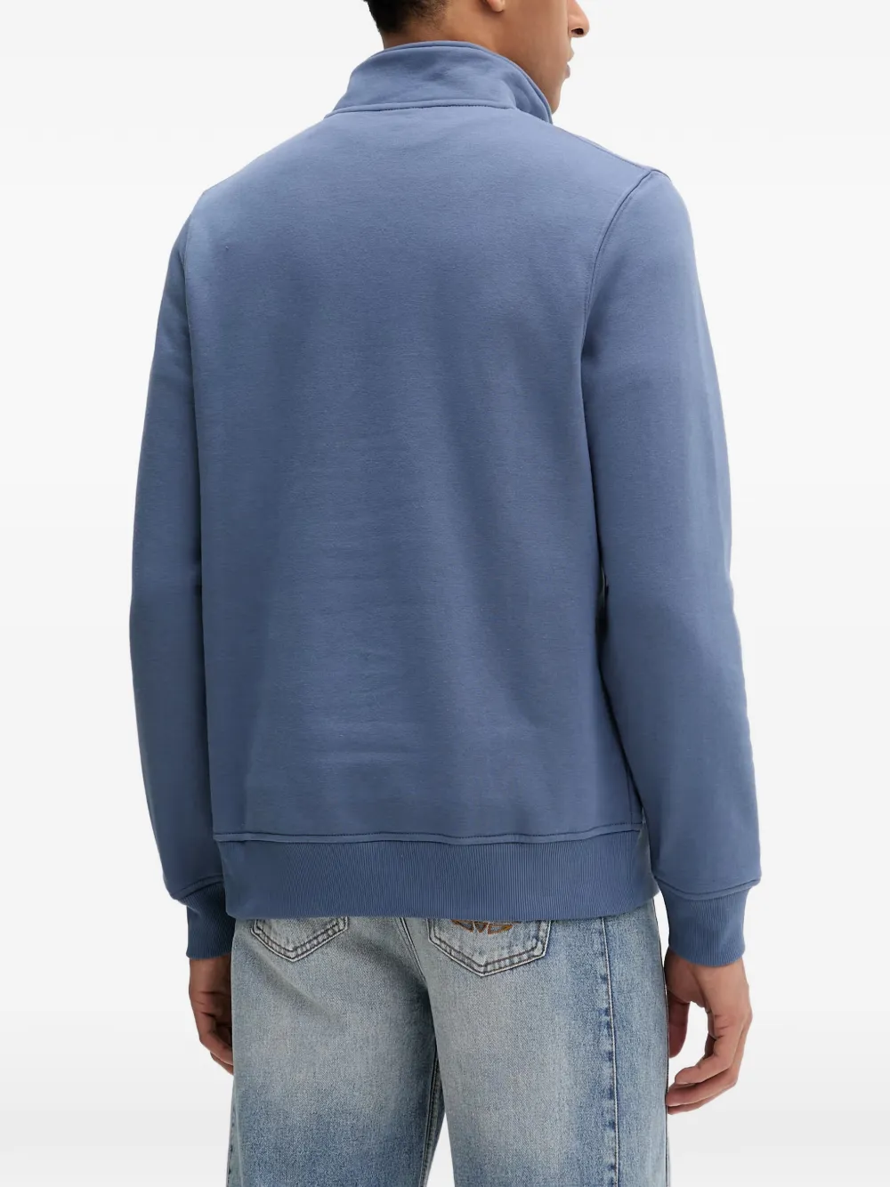 DICKIES Oakport sweater met logopatch en rits Blauw