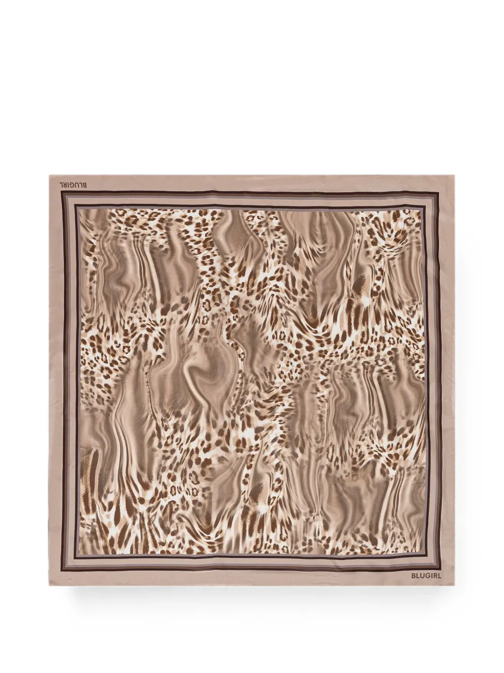 Blugirl leopard-print square scarf - Toni neutri