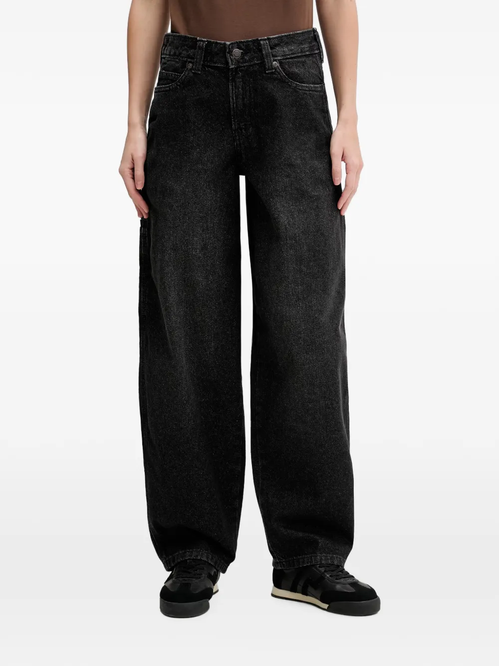 DICKIES 957 logo-patch wide-leg jeans - Schwarz