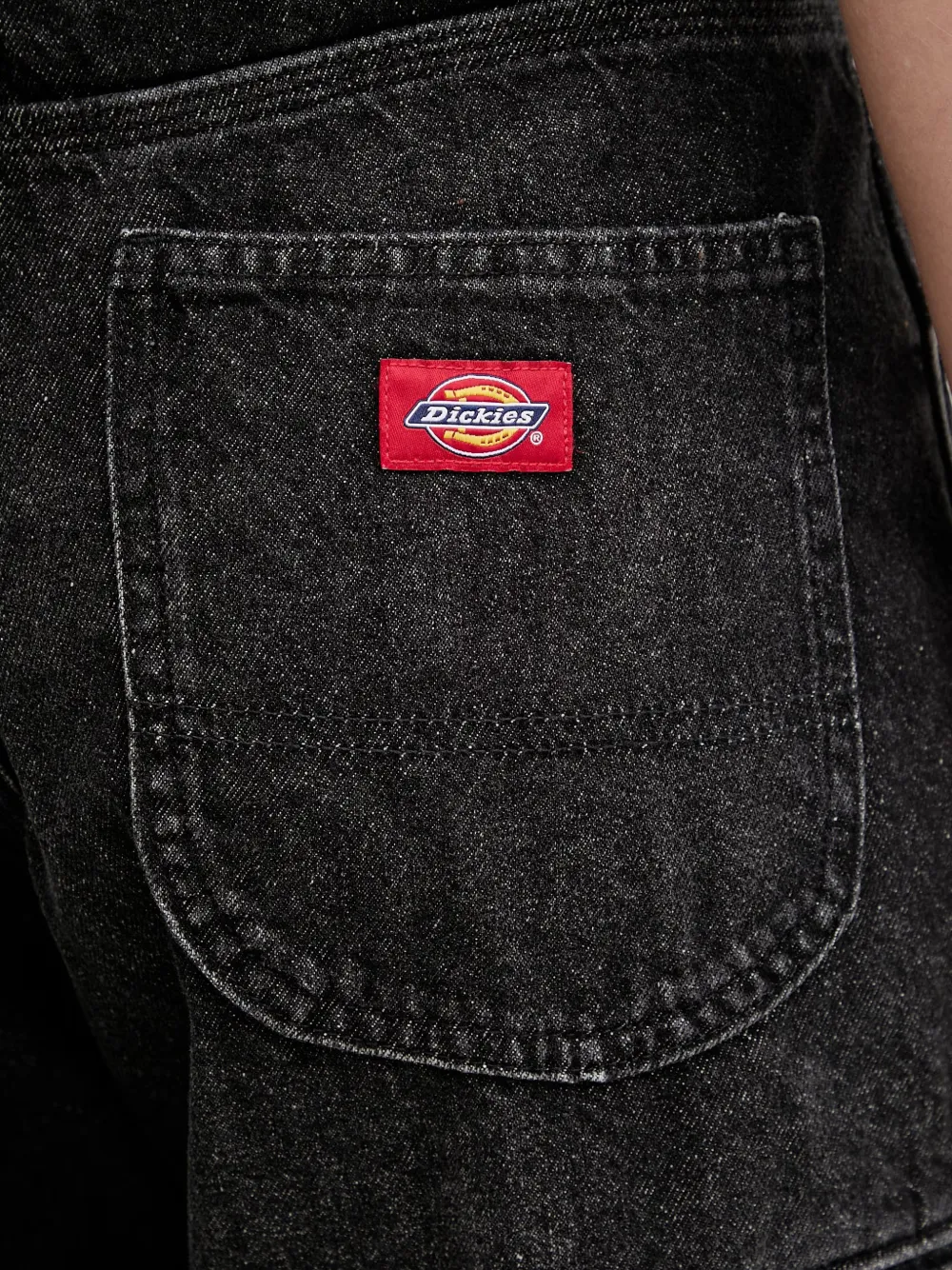 DICKIES 957 jeans met logopatch en wijde pijpen Zwart