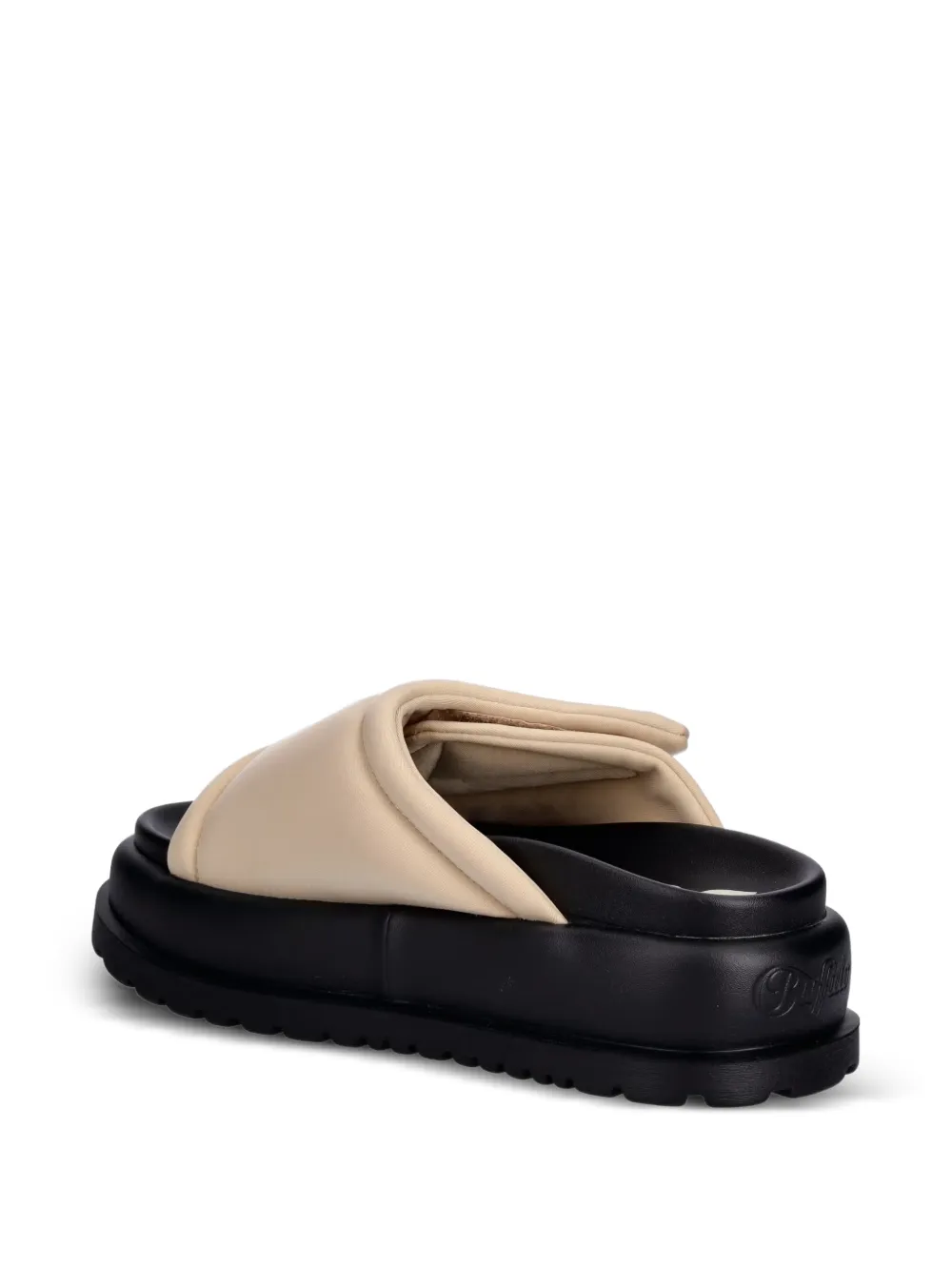 Buffalo logo-debossed touch-strap sandals Beige