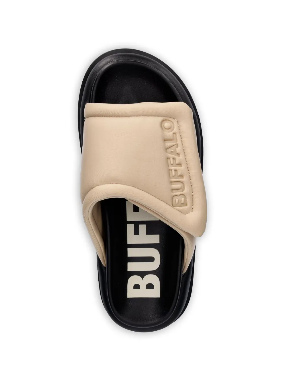 Buffalo logo-debossed touch-strap sandals Beige