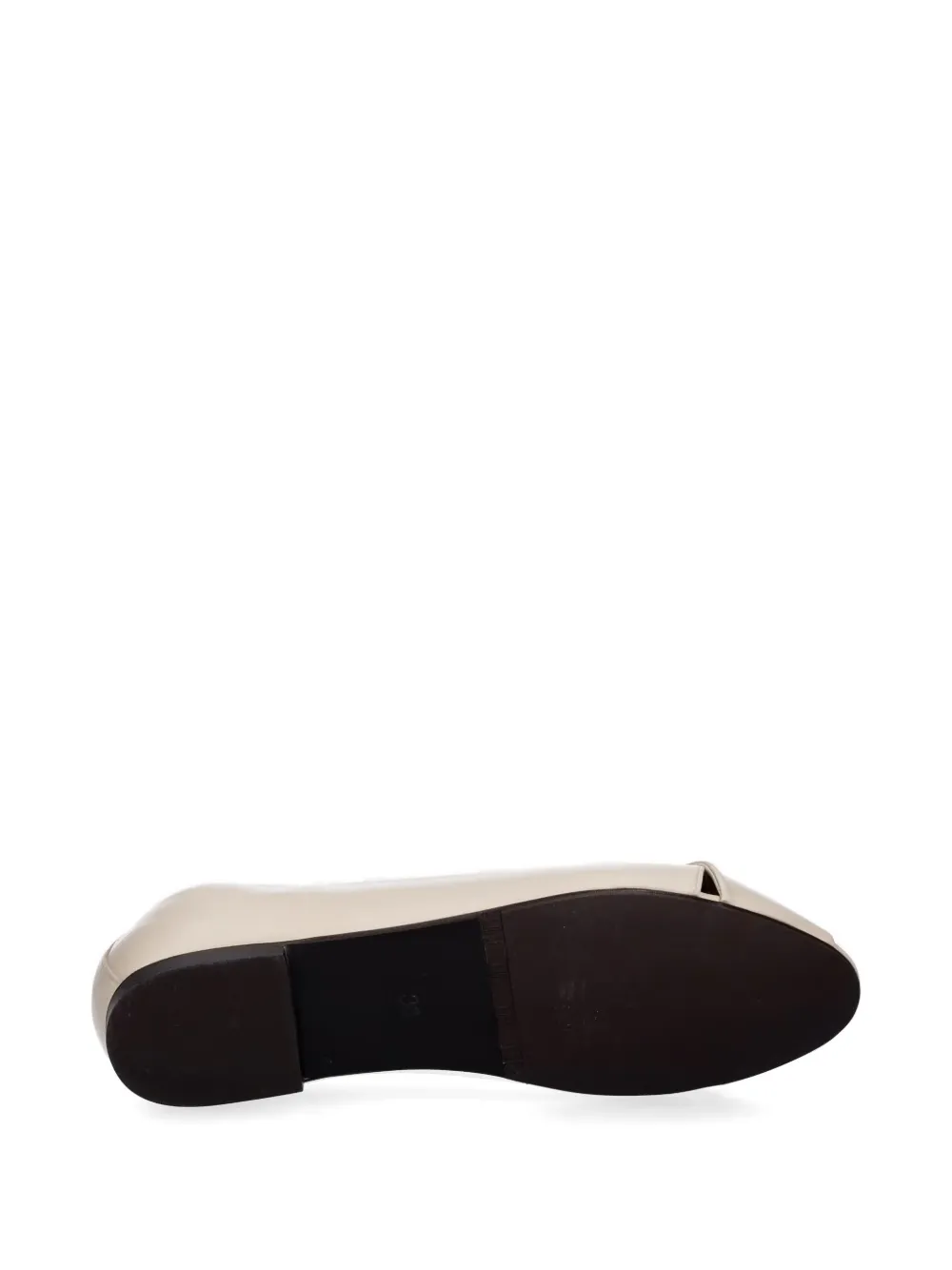 BILLI BI crossover peep-toe ballet flats Beige