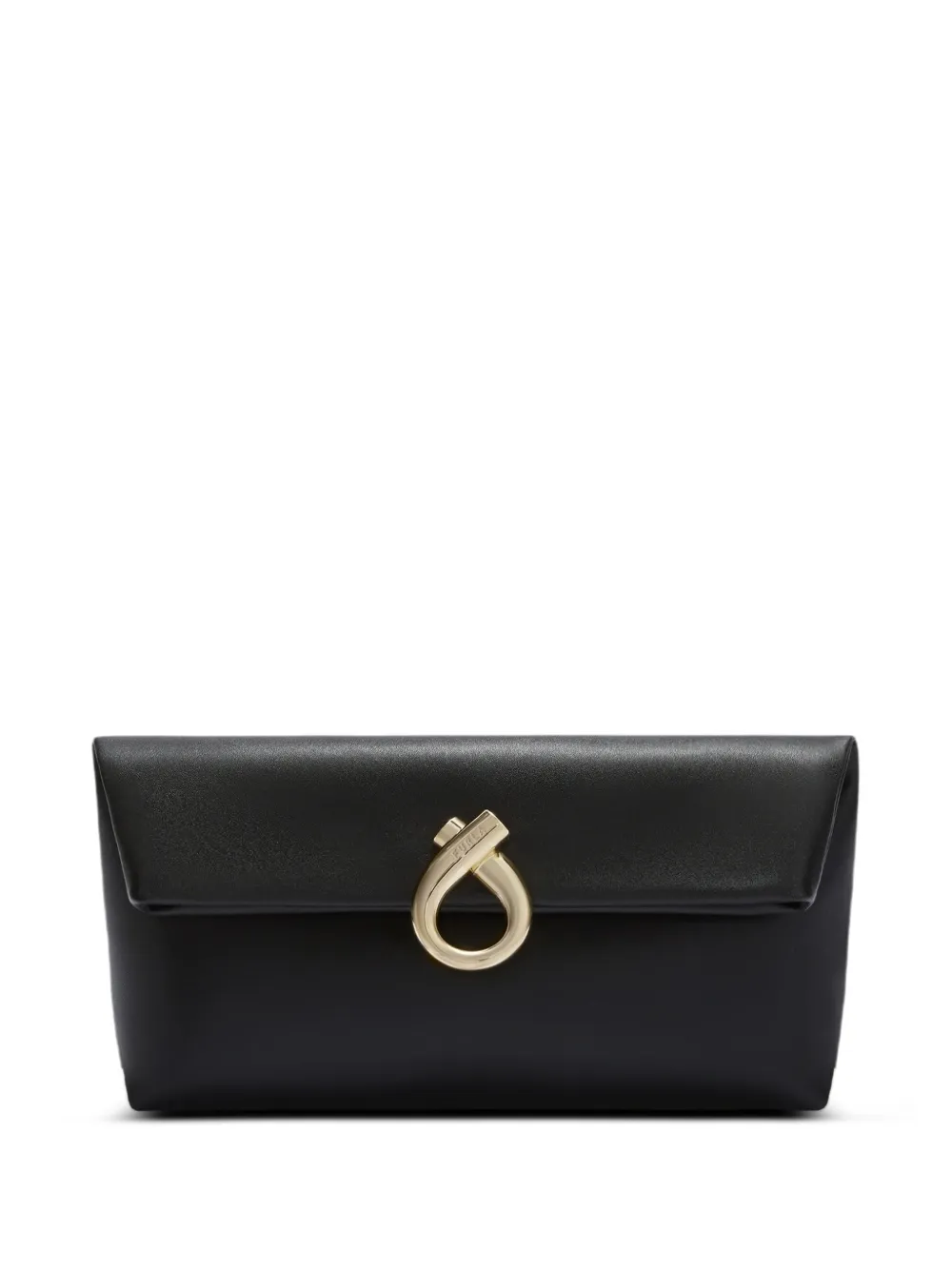 Furla M Mianova Leather Clutch Bag In Black