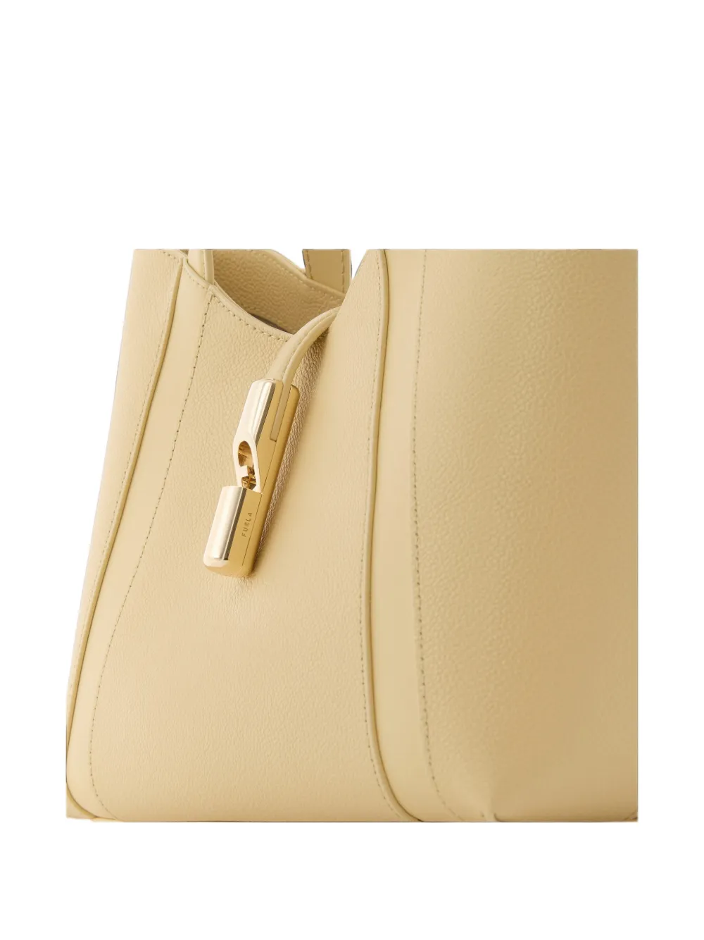 Furla Goccia bewerkte leren shopper Beige