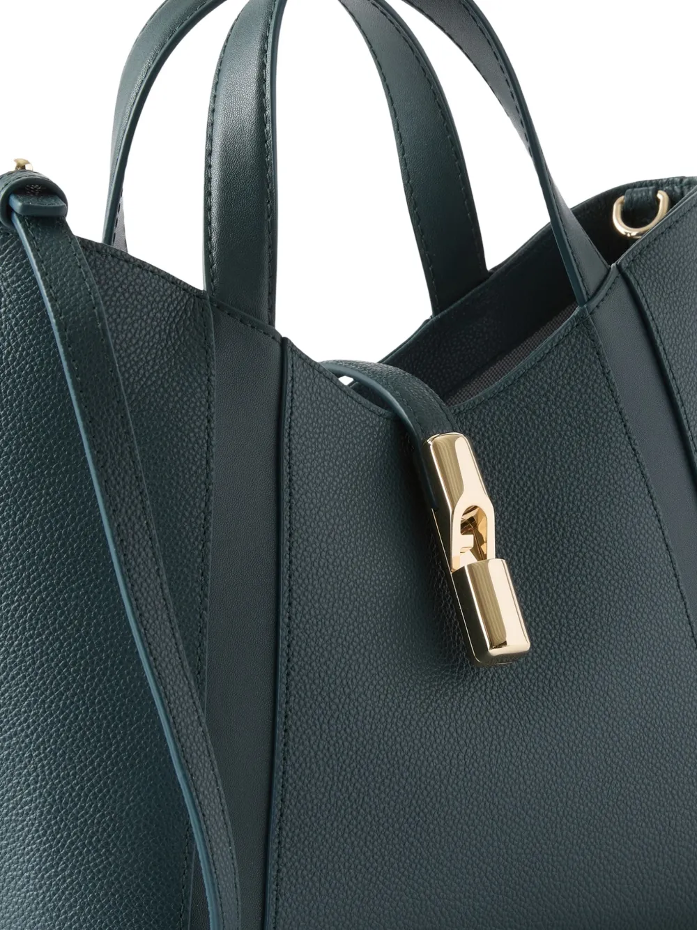 Furla Goccia kleine leren shopper Groen