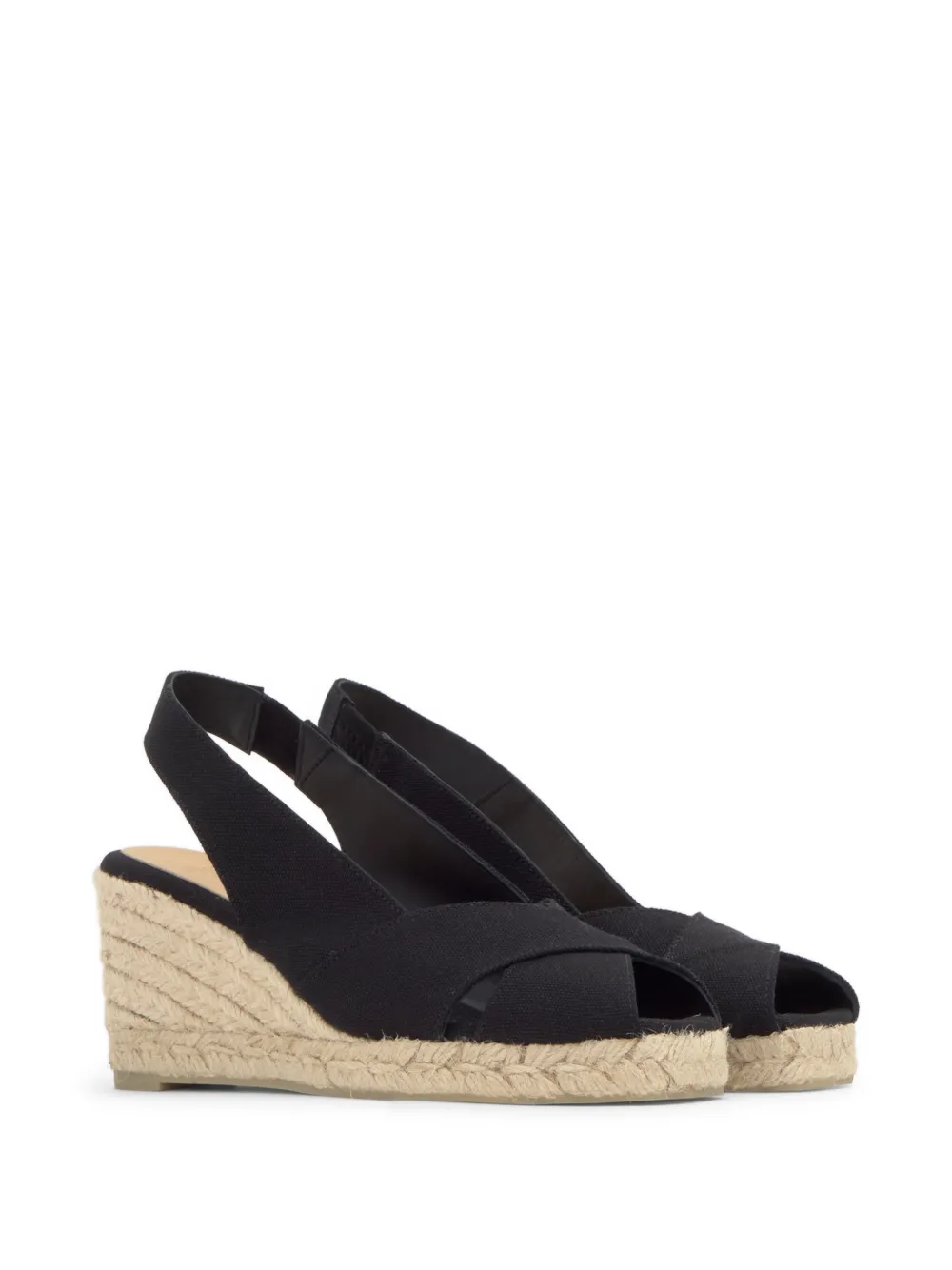 Castañer Diana espadrilles met open neus Zwart