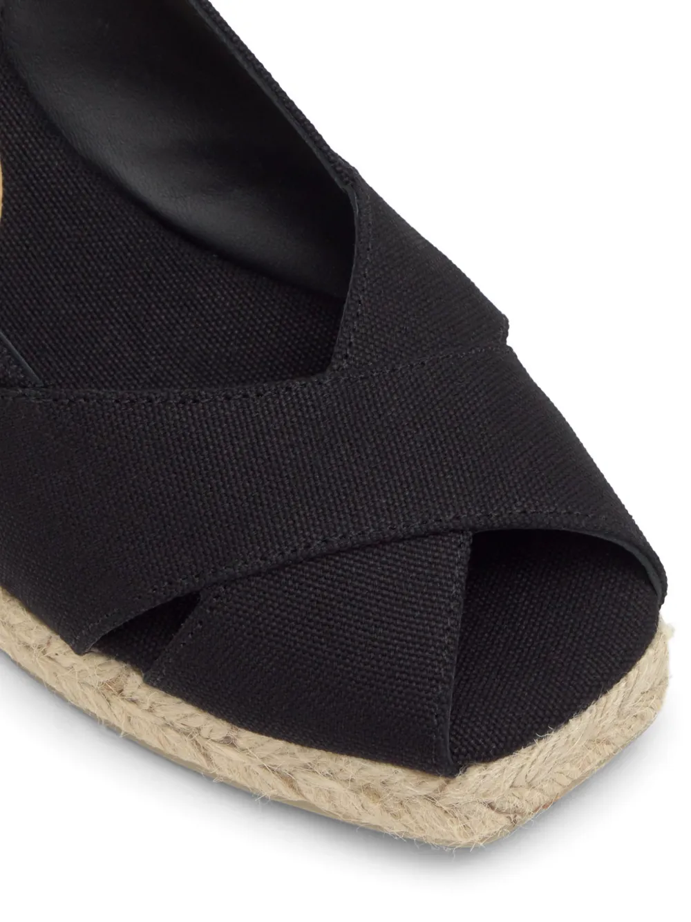 Castañer Diana espadrilles met open neus Zwart