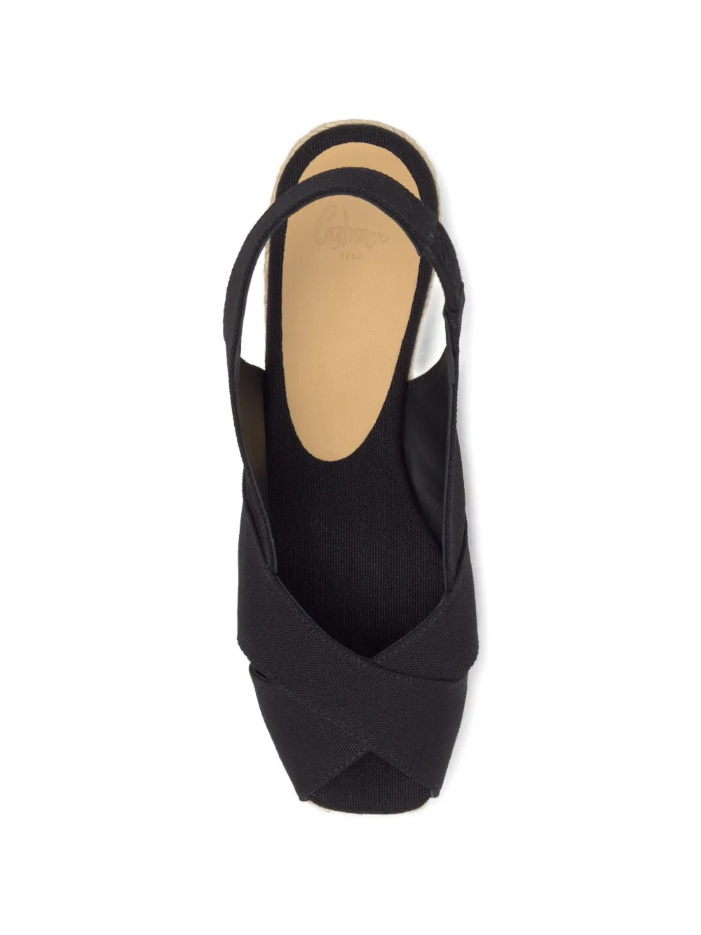 Castañer Diana espadrilles met open neus Zwart