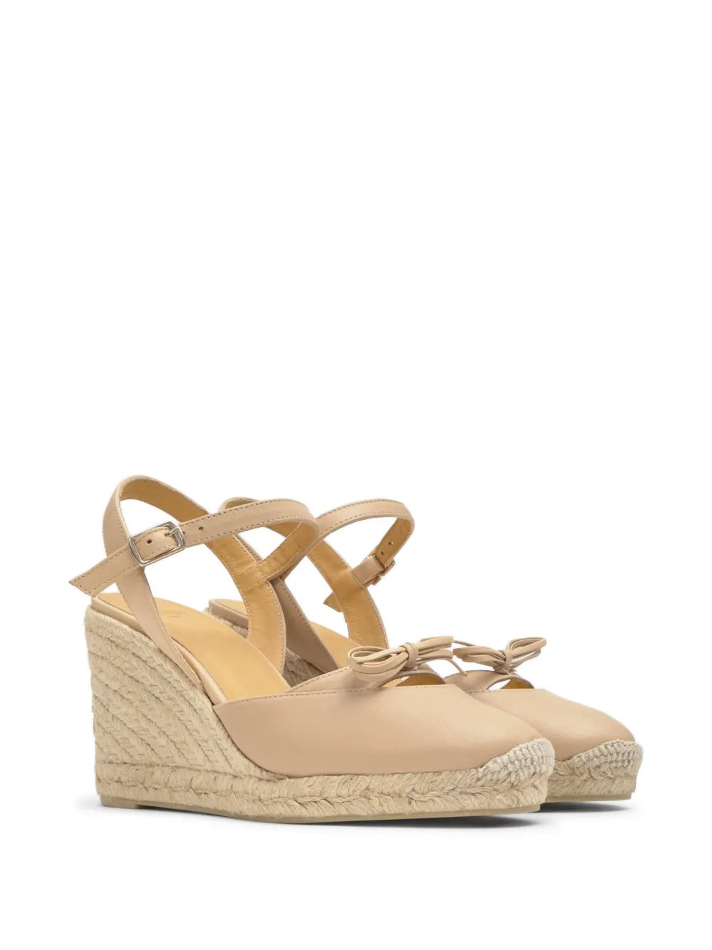 Castañer Cyra espadrilles met sleehak en strik-detail Beige