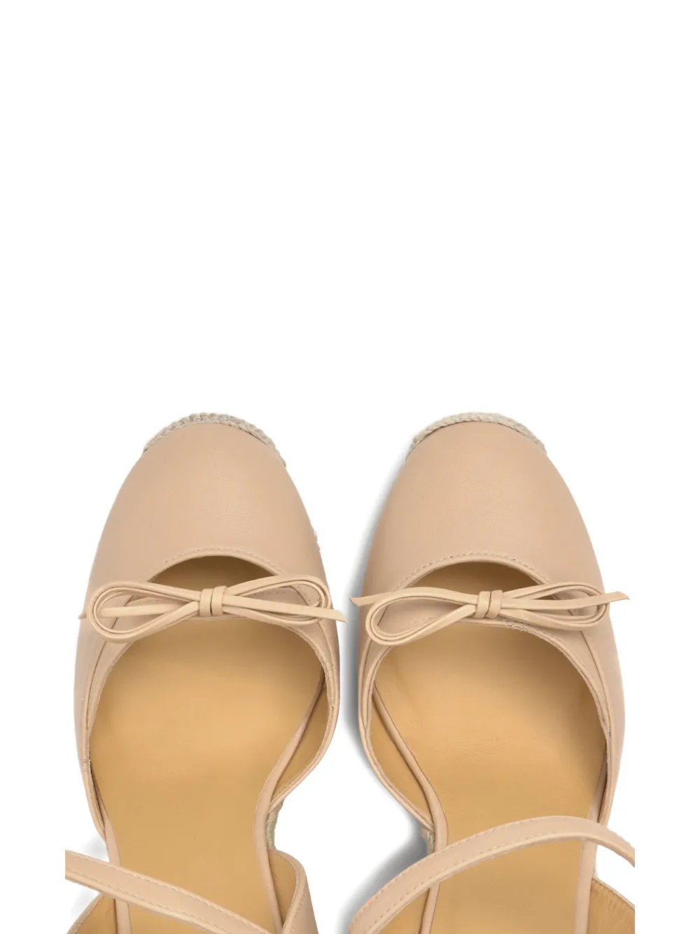 Castañer Cyra espadrilles met sleehak en strik-detail Beige