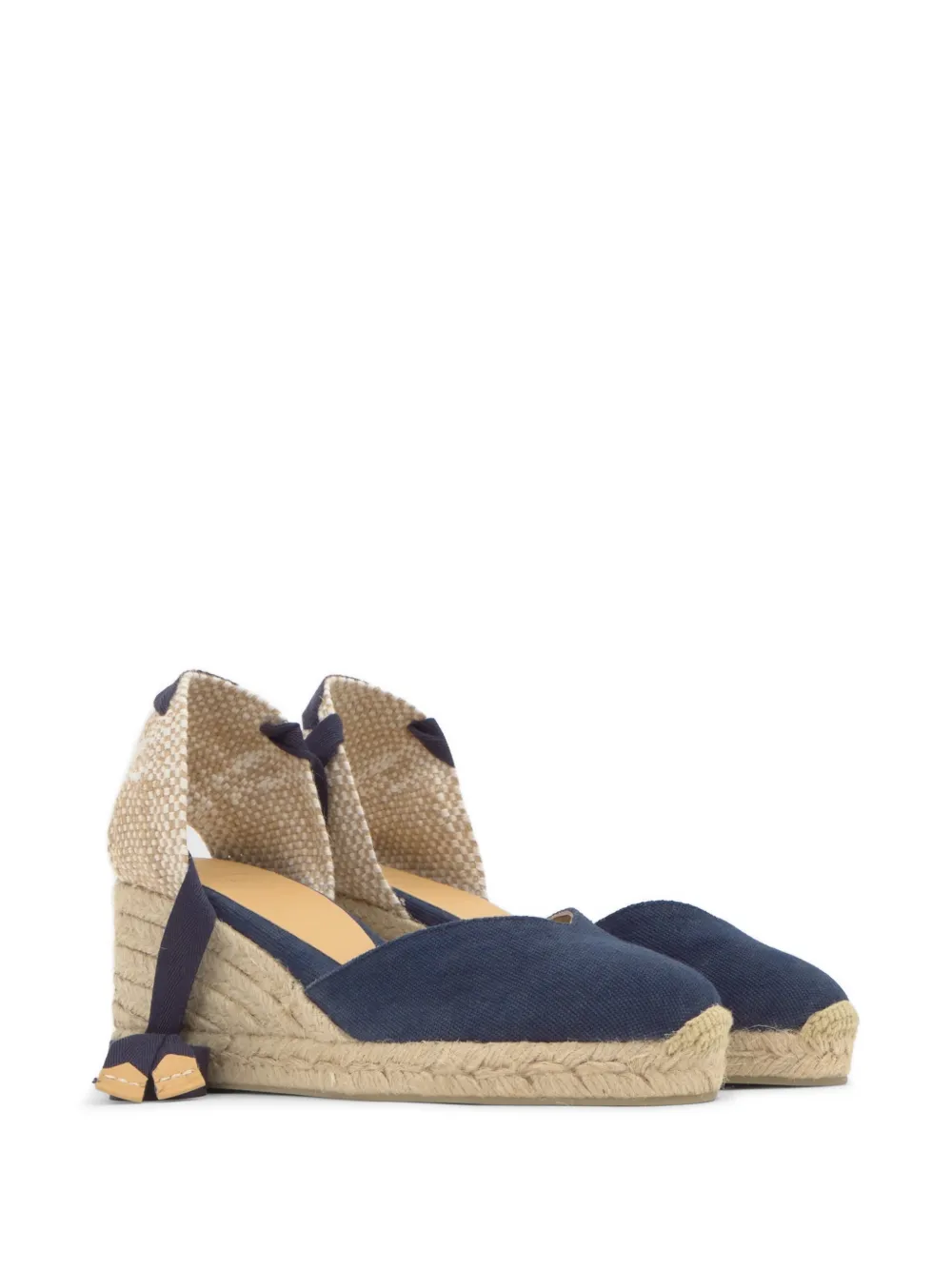 Castañer Chiara canvas espadrilles met sleehak Blauw
