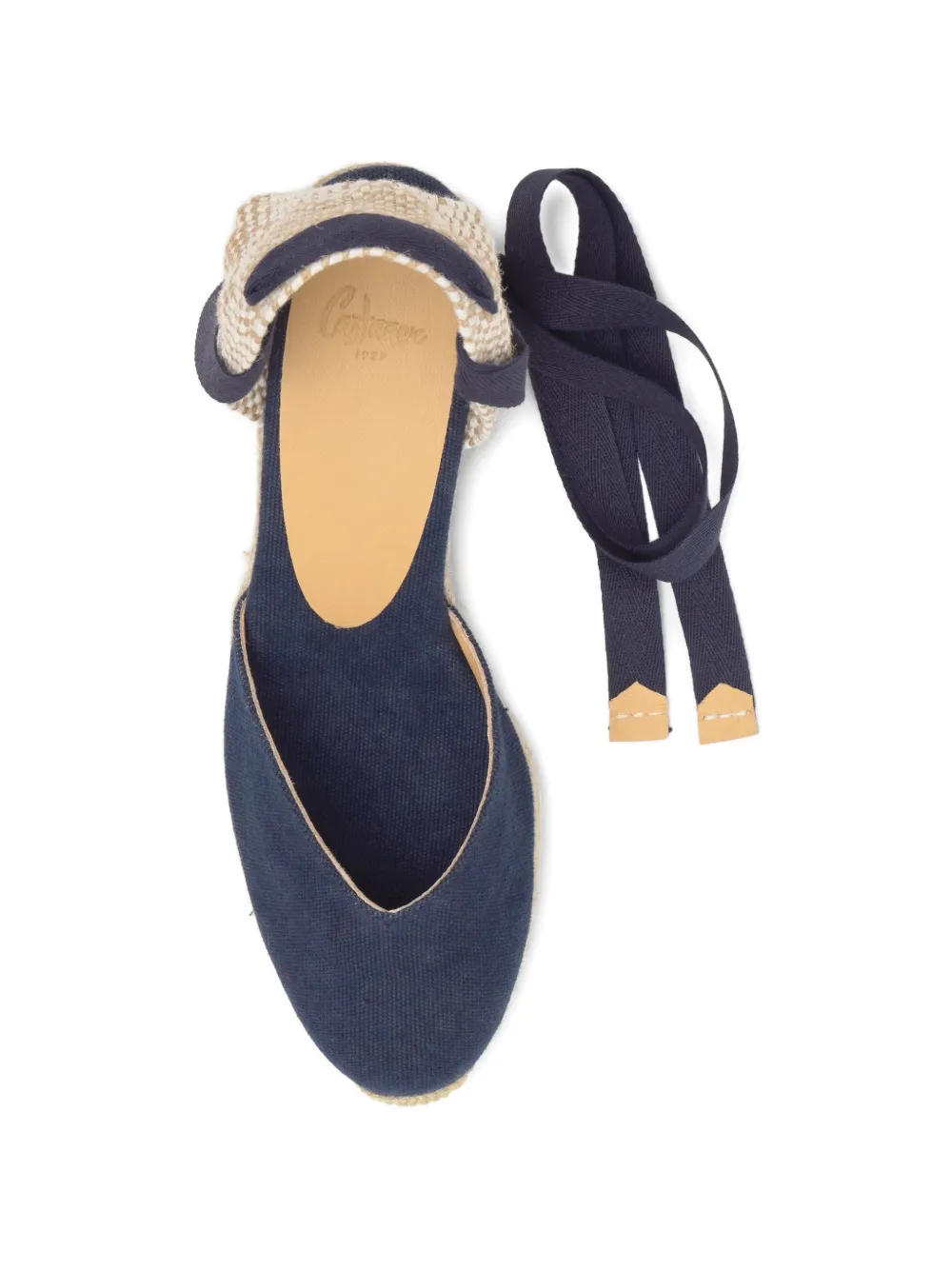 Castañer Chiara canvas espadrilles met sleehak Blauw